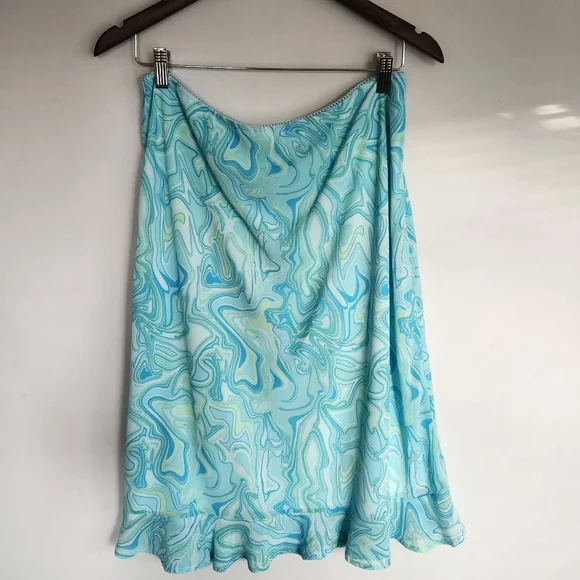 Wild Fable Blue Marble Print Slip Skirt size L - Picture 5 of 5